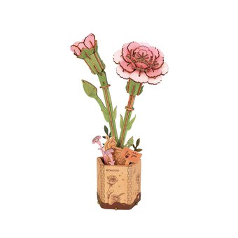 Rowood Pink Carnation Wooden Flower Kit
