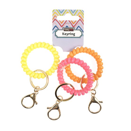 Spiral Wrist Coil Keyrings 3 Pack  image number 4