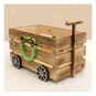 Merry Christmas Wooden Crate on Wheels 30cm image number 1