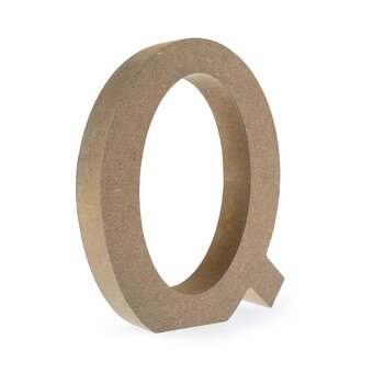MDF Wooden Letter Q 13cm
