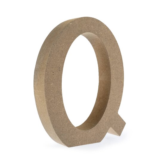 MDF Wooden Letter Q 13cm image number 1