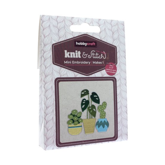Mini Houseplants Embroidery Kit image number 1