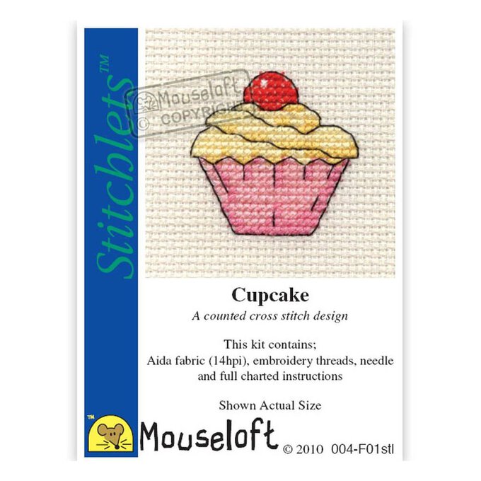 Mouseloft Stitchlets Cupcake Cross Stitch Kit image number 1