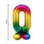 Standing Multicoloured Number 0 Balloon 90cm image number 2