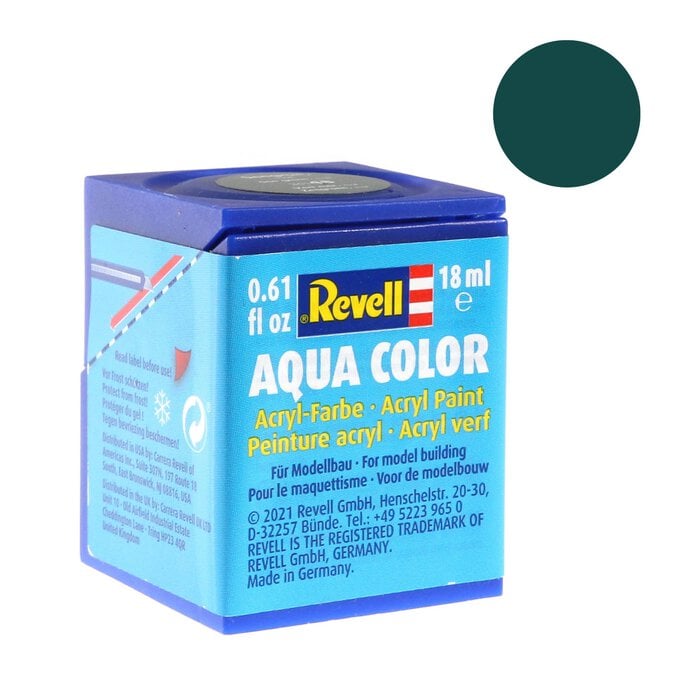 Revell Sea Green Matt Aqua Colour Acrylic Paint 18ml (148) image number 1