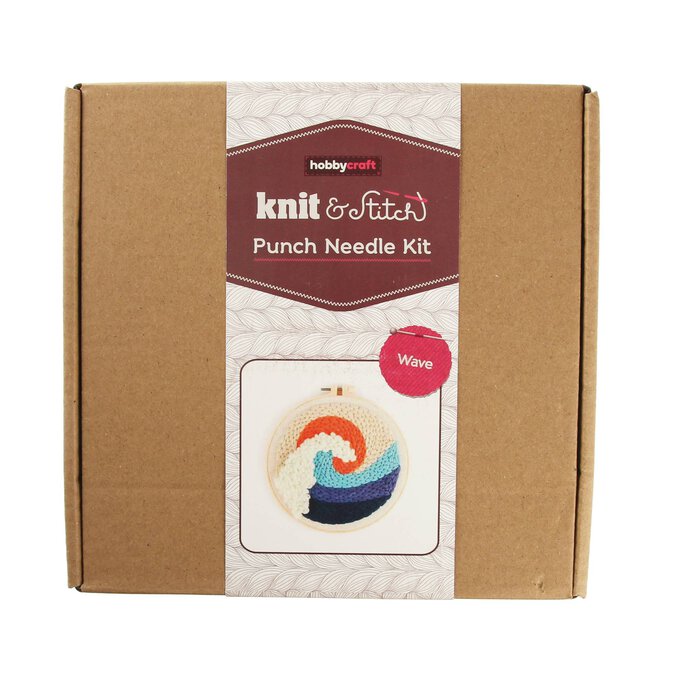 Wave Embroidery Punch Needle Hoop Kit 20cm | Hobbycraft