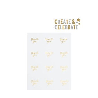 Create & Celebrate Thank You Stickers 24 Pack