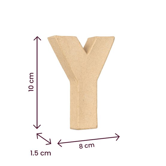 Mini Mache Letter Y 10cm image number 4