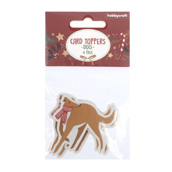 Dog with Scarf Card Toppers 4 Pack image number 4