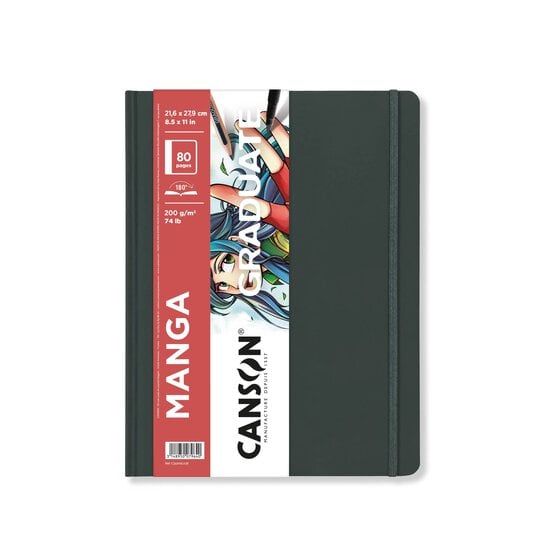 Canson Graduate Manga Hardback Notebook 8.5 x 11 Inches  image number 1