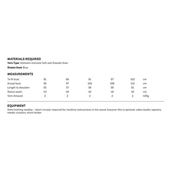 Women's Institute Vintage Lacy Guernsey Jumper Digital Pattern 0079 image number 2