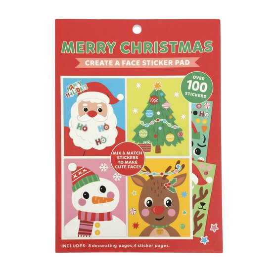 Merry Christmas Face Sticker Pad  image number 3