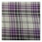 Grey and Purple Poly Viscose Tartan Fabric by the Metre image number 2