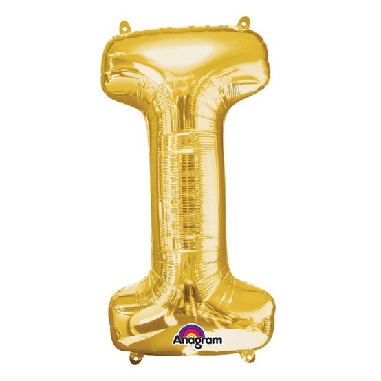 Extra Large Gold Foil Balloon Letter I image number 1