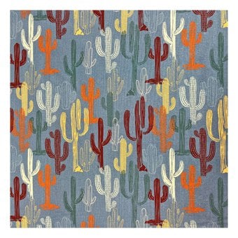 Sedona Sunset Cactus Cotton Print Fabric by the Metre