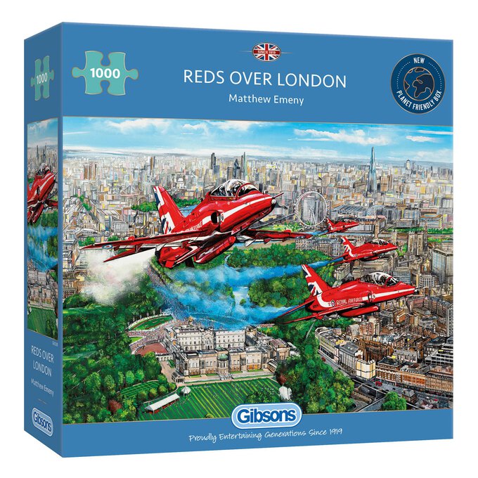 Gibsons Reds Over London Jigsaw Puzzle 1000 Pieces image number 1