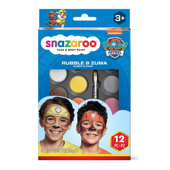 Snazaroo Paw Patrol Rubble and Zuma Face Painting Kit image number 1
