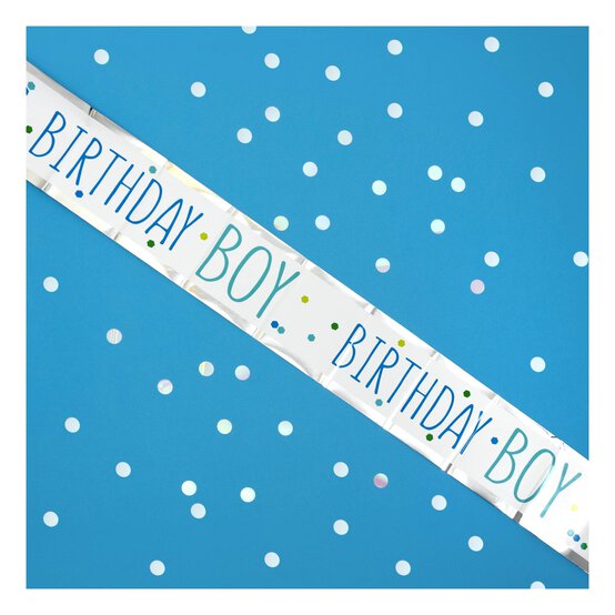 Blue Birthday Boy Banner 1.8m image number 2