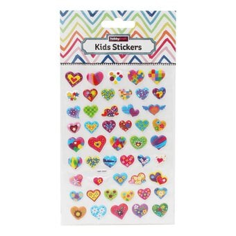 Colourful Heart Puffy Stickers