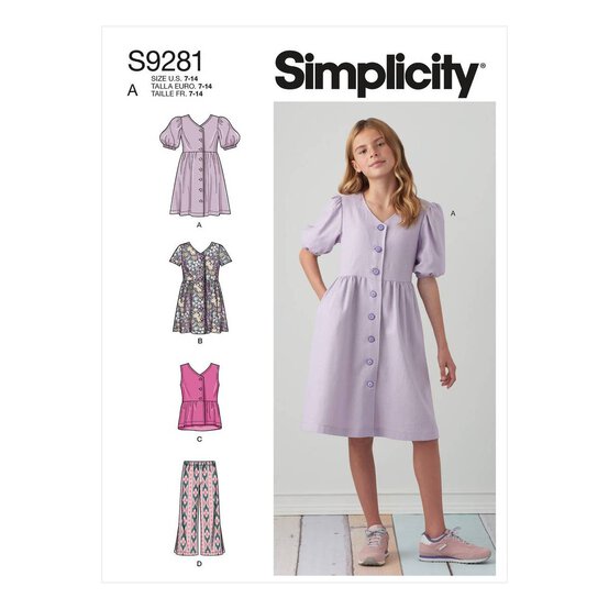 Simplicity Kids&rsquo; Separates Sewing Pattern S9281 (7-14) image number 1