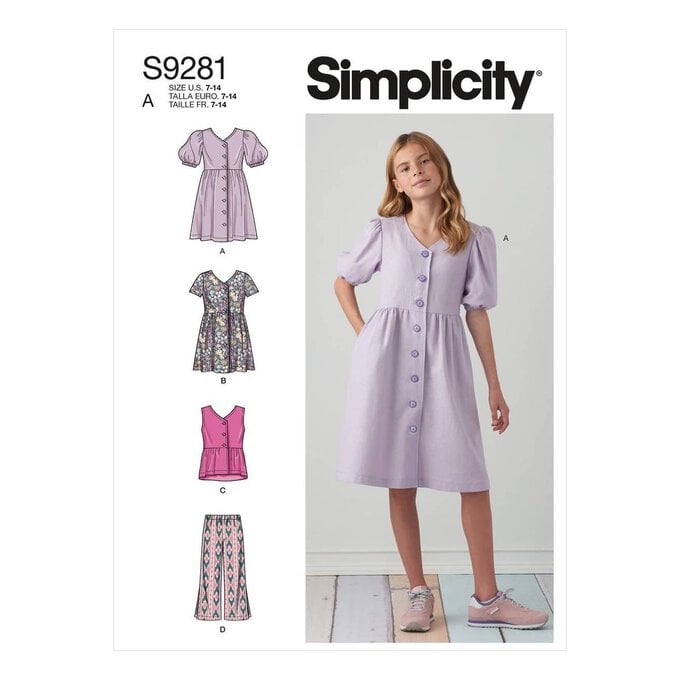 Simplicity Kids’ Separates Sewing Pattern S9281 (7-14) image number 1