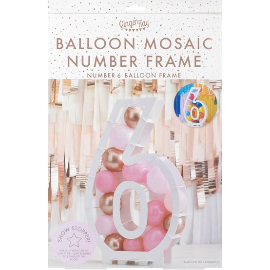 Ginger Ray Balloon Mosaic Number Frame 6 image number 4