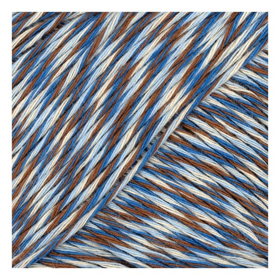 Knitcraft Blue Beige Cotton Candy Sprinkles 4 Ply 50g image number 2