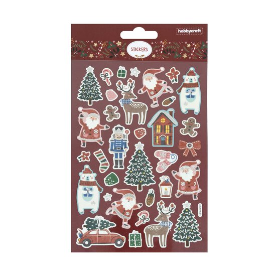 Skating Santa Fabric Stickers image number 4