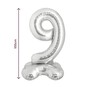 Standing Silver Number 9 Balloon 1m image number 2