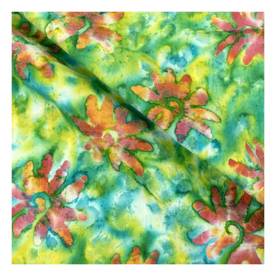 Green Batik Cotton Fat Quarters 4 Pack image number 3