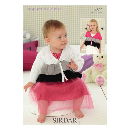 Sirdar Snuggly DK Girls' Cardigans Digital Pattern 4622 image number 1