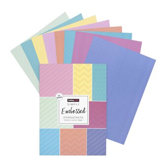 Simply Embossed Paper Pad A4 24 Pack