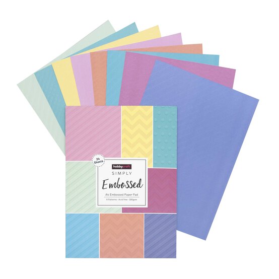 Simply Embossed Paper Pad A4 24 Pack image number 1