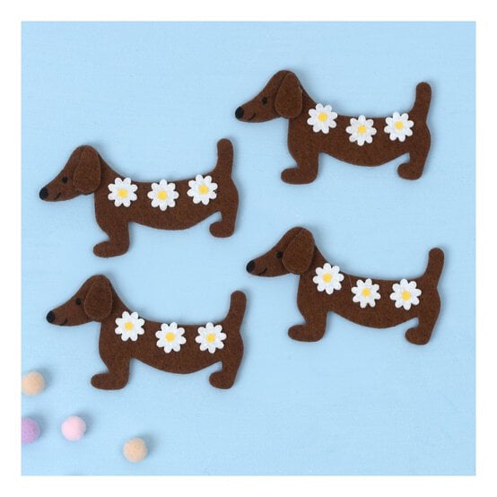 Felt Sausage Dogs 4 Pack image number 1