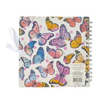Spiral Bound Butterfly Scrapbook 8 x 8 Inches