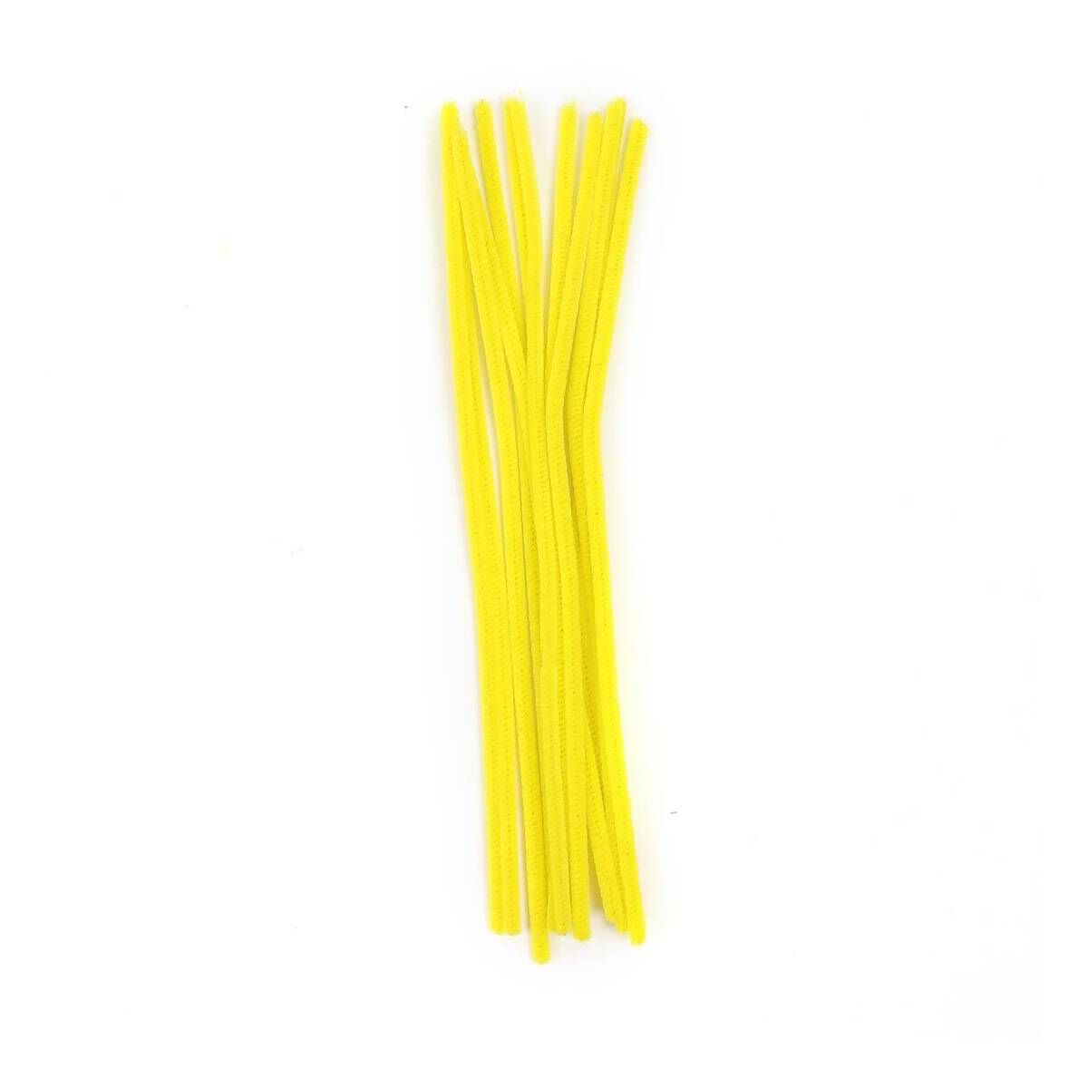 Yellow Pipe Cleaners 12 Pack Hobbycraft