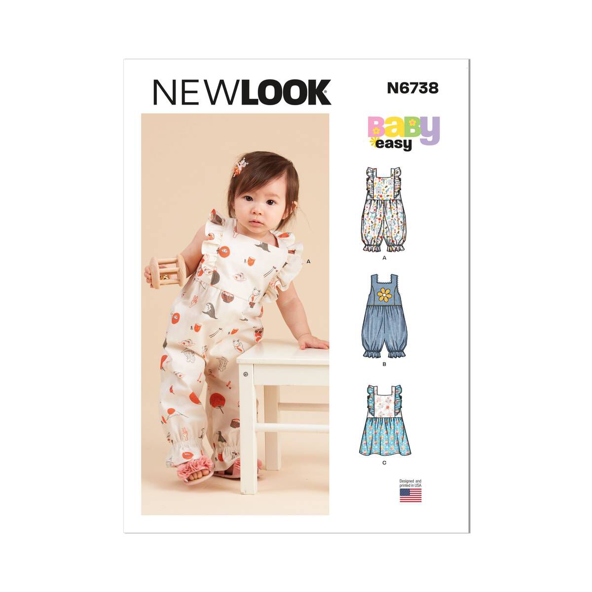New Look Baby Romper and Dress Sewing Pattern 6738 Hobbycraft
