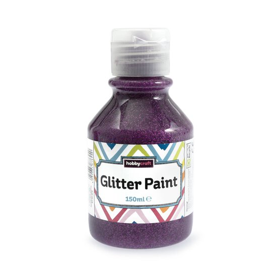 Purple Glitter Paint 150ml image number 1