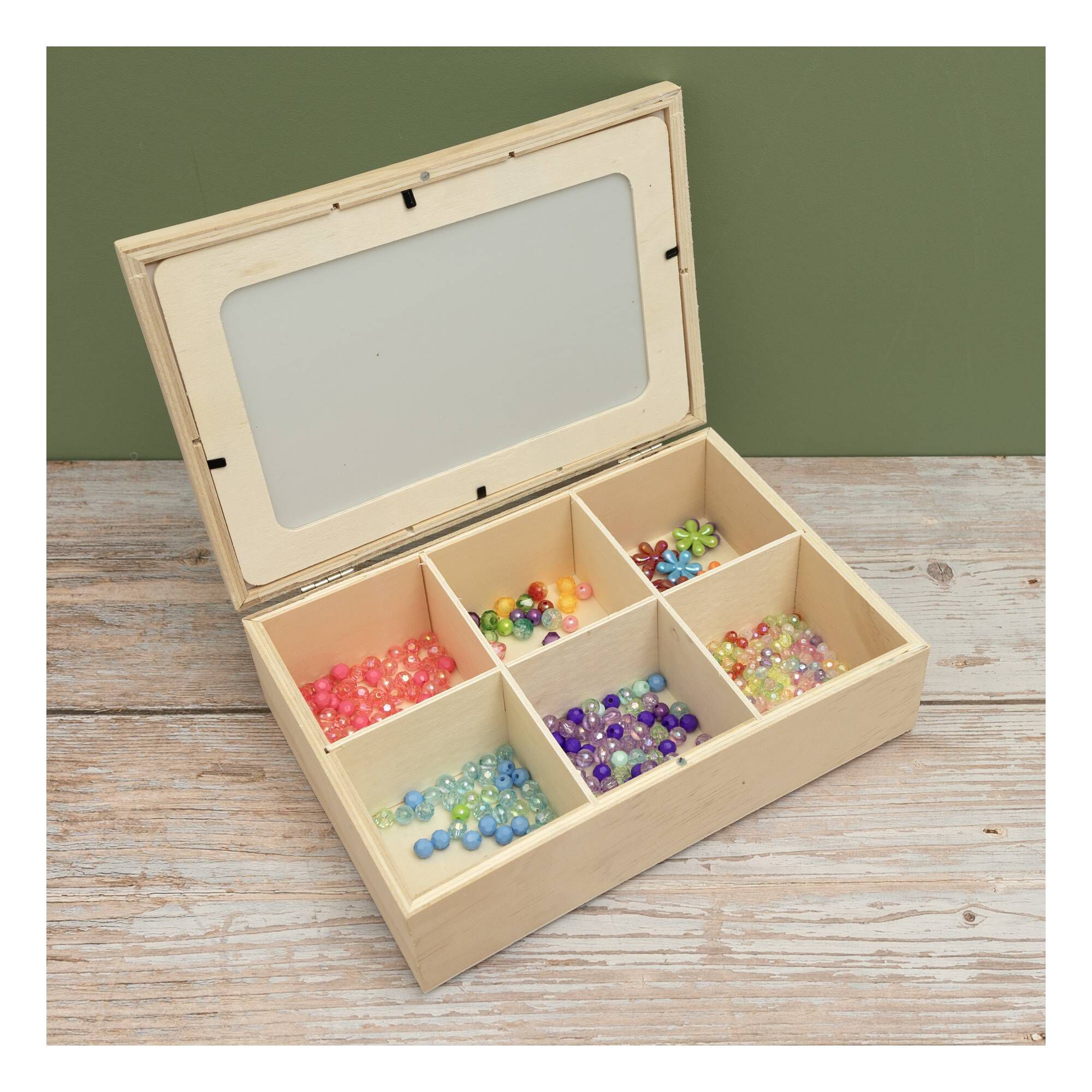 Wooden Divider Box 24cm x 17cm x 7cm | Hobbycraft