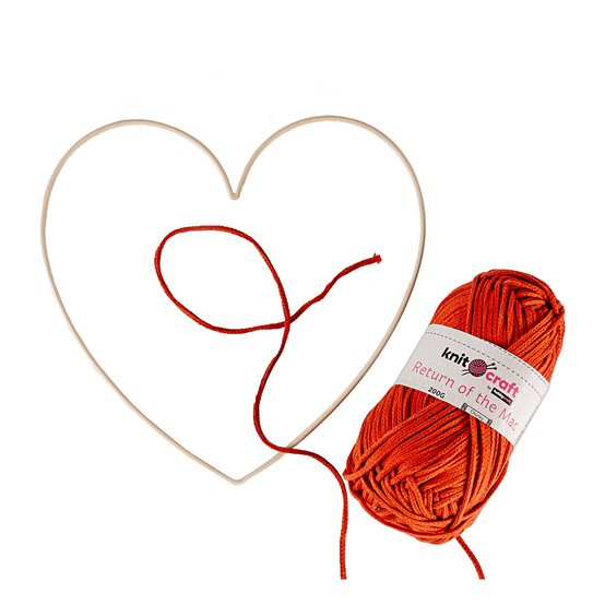 Macramé Metal Heart Frame 25cm image number 2