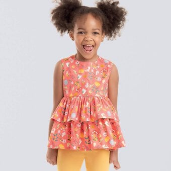 Simplicity Kids’ Dress and Leggings Sewing Pattern S9154 image number 3