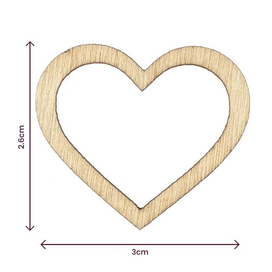 Wooden Love Confetti 24 Pieces image number 3