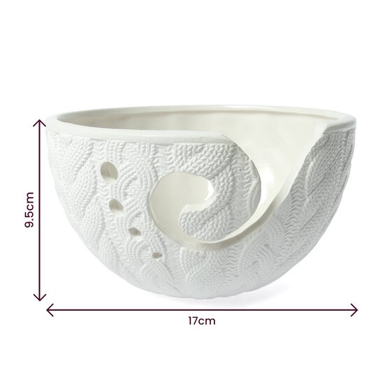 Embossed Ceramic Yarn Bowl 17cm image number 4