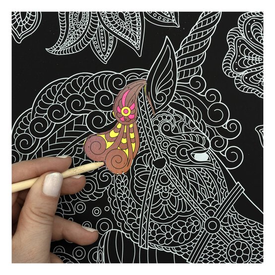 Neon Unicorns Scratch Art Creations Book image number 3
