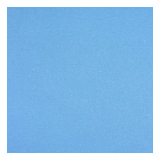 Sky Blue Organic Premium Cotton Fabric by the Metre image number 2
