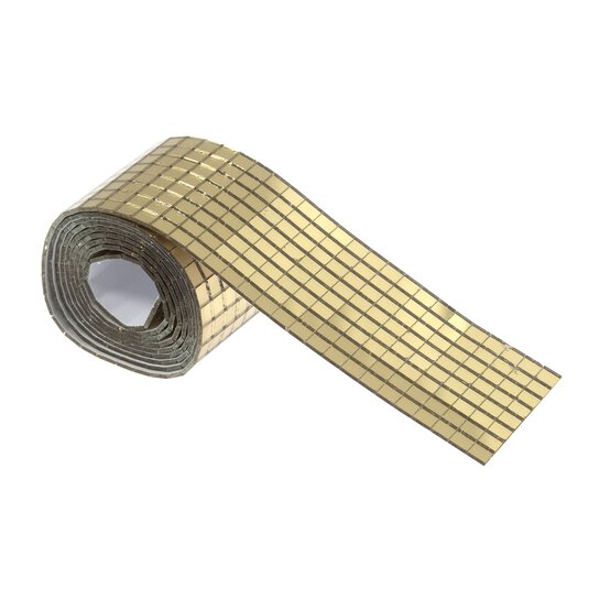 Gold Mosaic Mirror Roll 1m image number 1