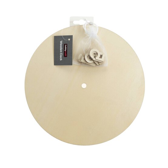 Wooden Clock with Numbers 25cm image number 3