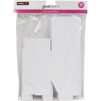 White Square Favour Boxes 20 Pack image number 3