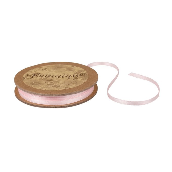Light Pink Double-Faced Satin Ribbon 3mm x 5m