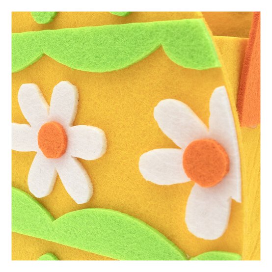 Yellow Egg Felt Bucket 14.5cm image number 3